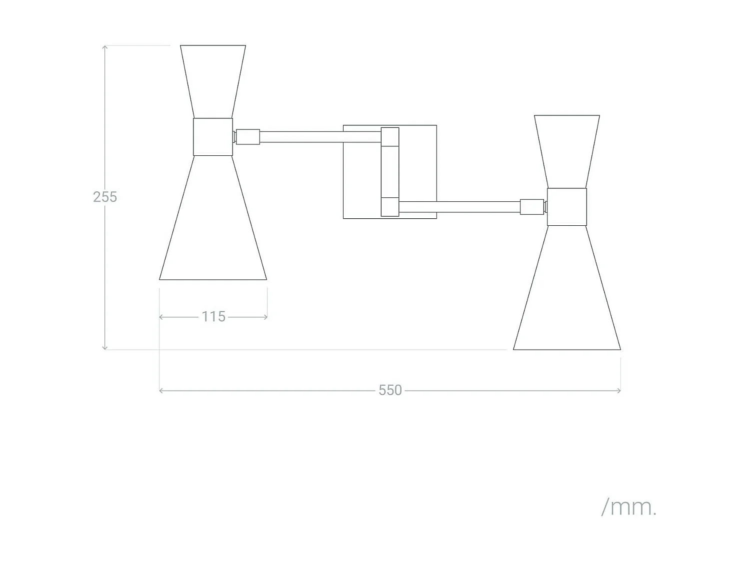 Lampe Murale Orientable Métal Jigger 2 Spots Noir