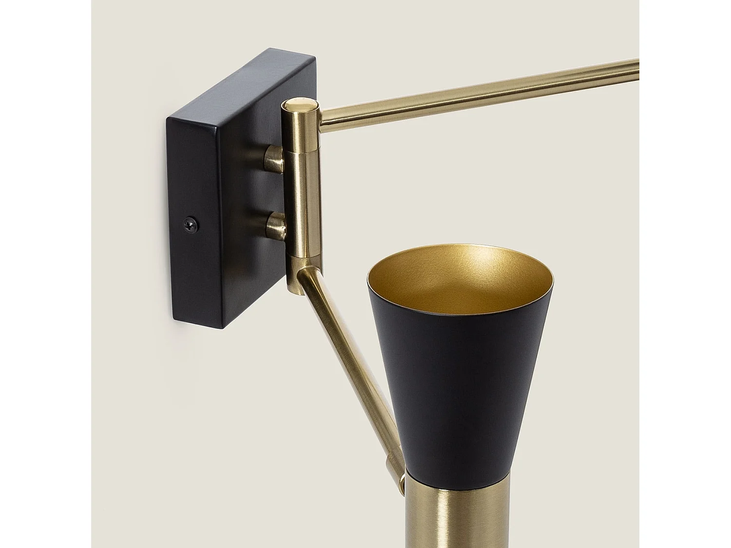 Lampada da Parete Orientabile Metallo 2 Faretti Jigger Nero