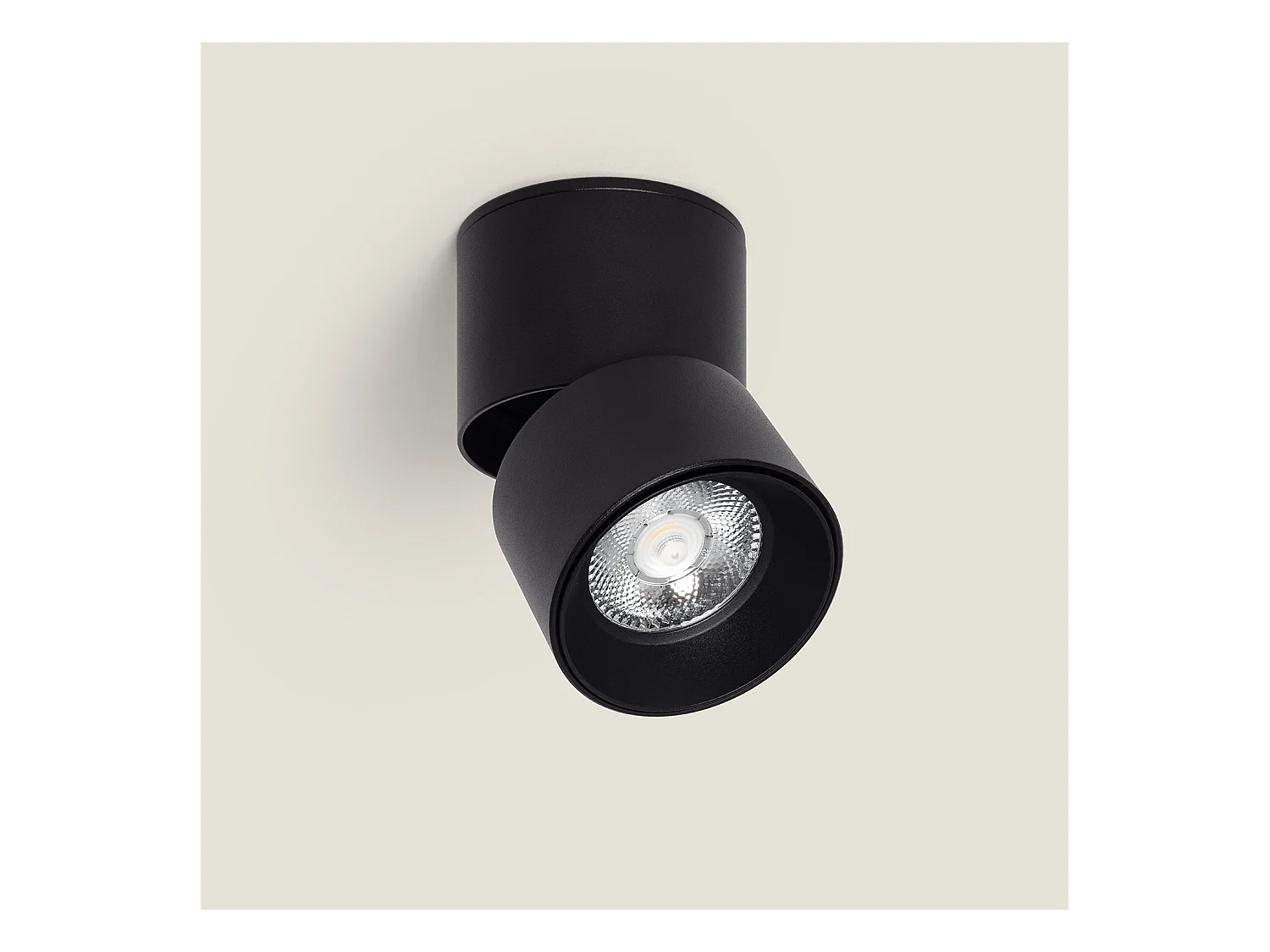 Applique LED 7W Alluminio Circolare Nero New Onuba 5000K Bianco Freddo