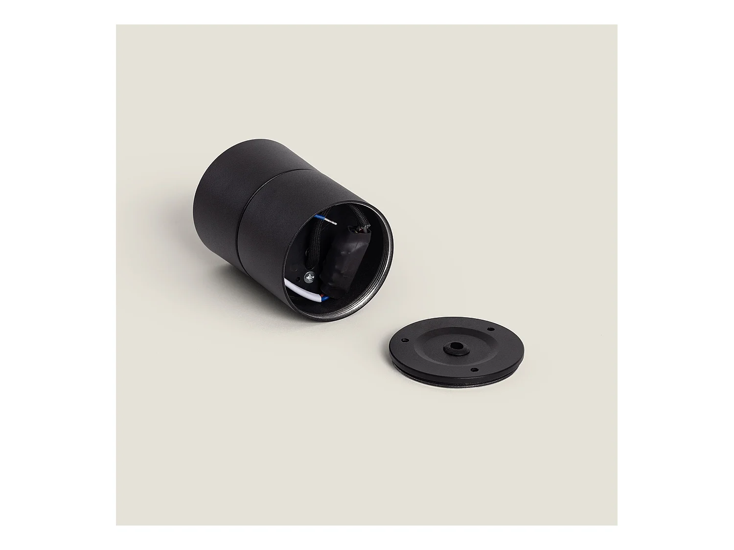 Applique LED 7W Alluminio Circolare Nero New Onuba 5000K Bianco Freddo