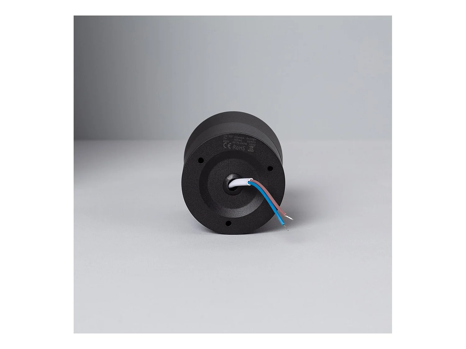 Aplique LED 7W Aluminio Circular Negro New Onuba 5000K Blanco Frío