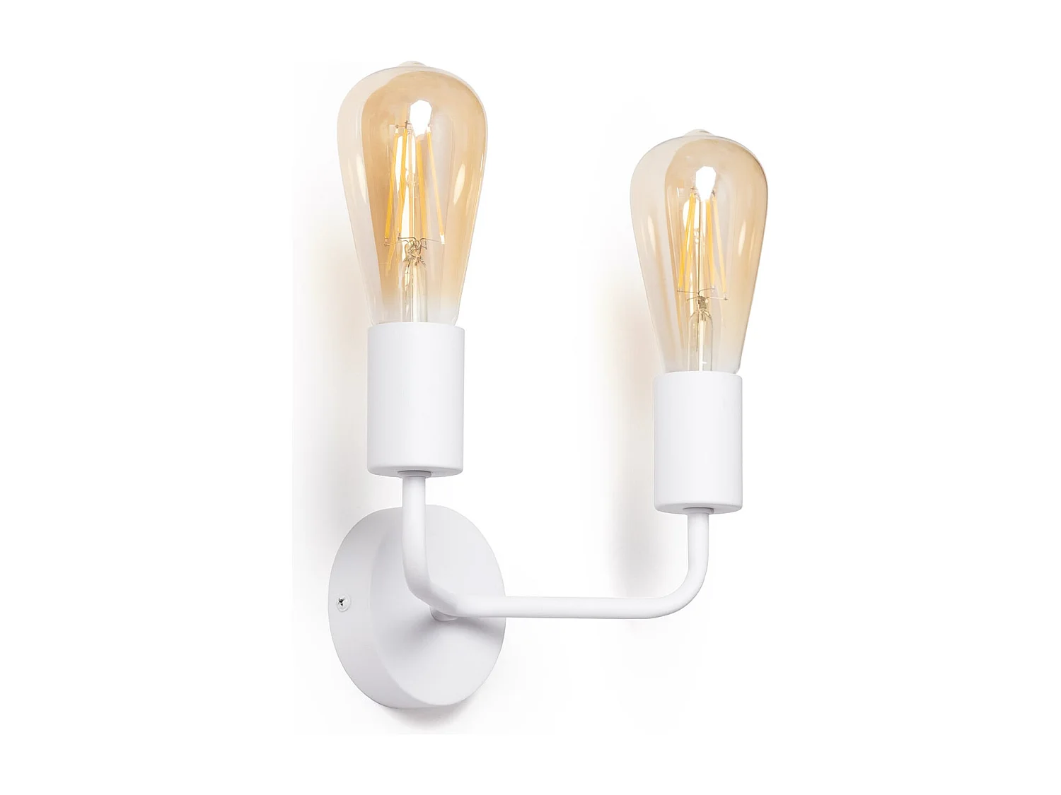 Lampe Murale Métal 2 Spots Jayso  Blanc