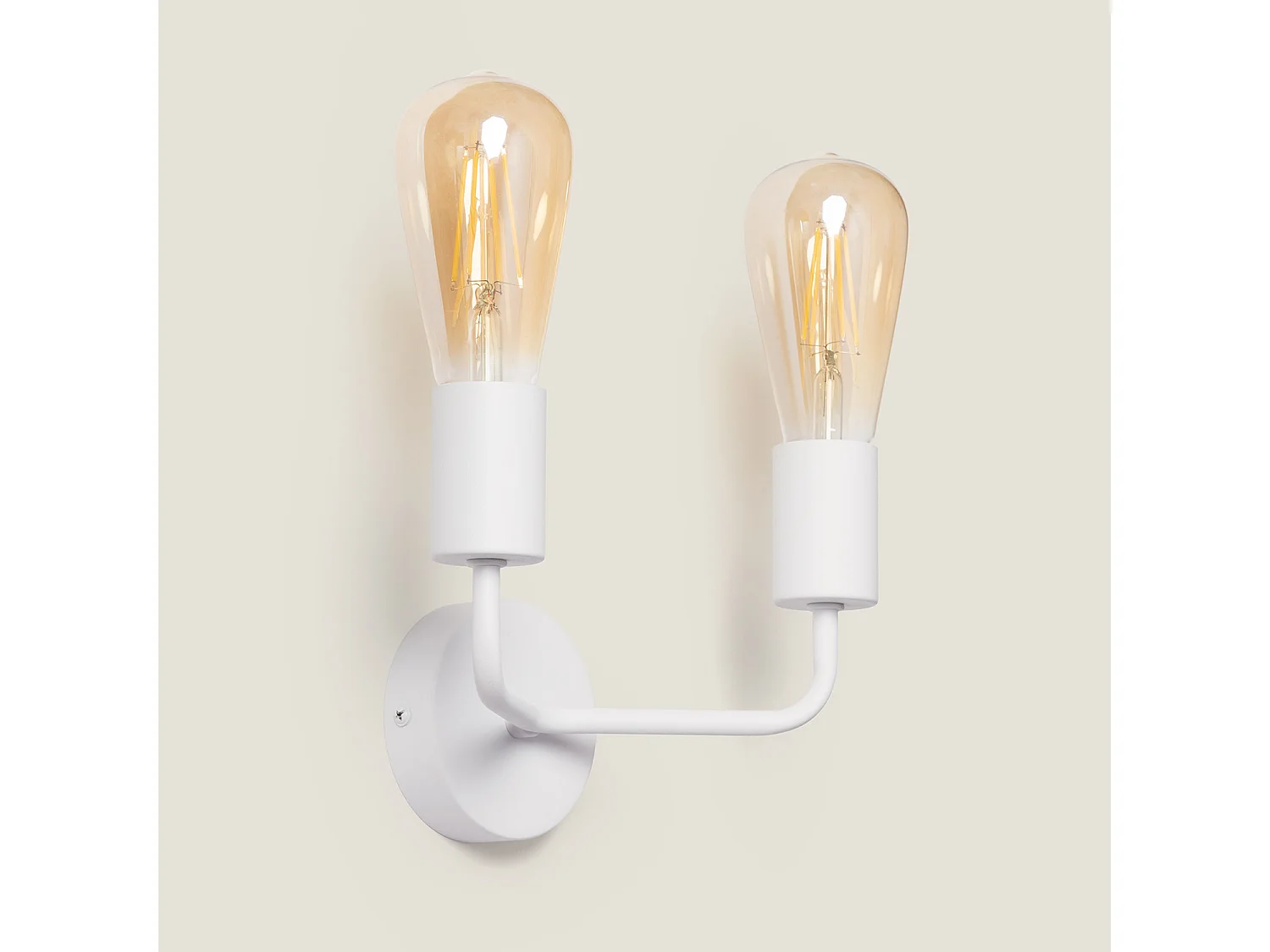 Lampe Murale Métal 2 Spots Jayso  Blanc