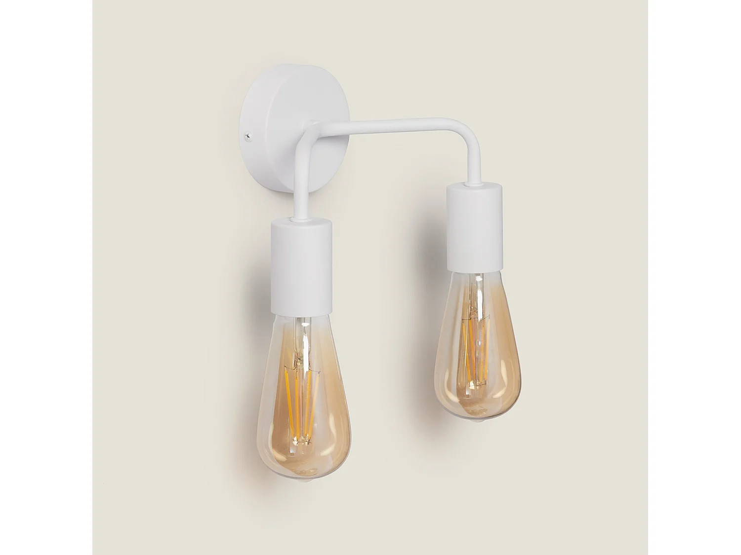 Lampe Murale Métal 2 Spots Jayso  Blanc