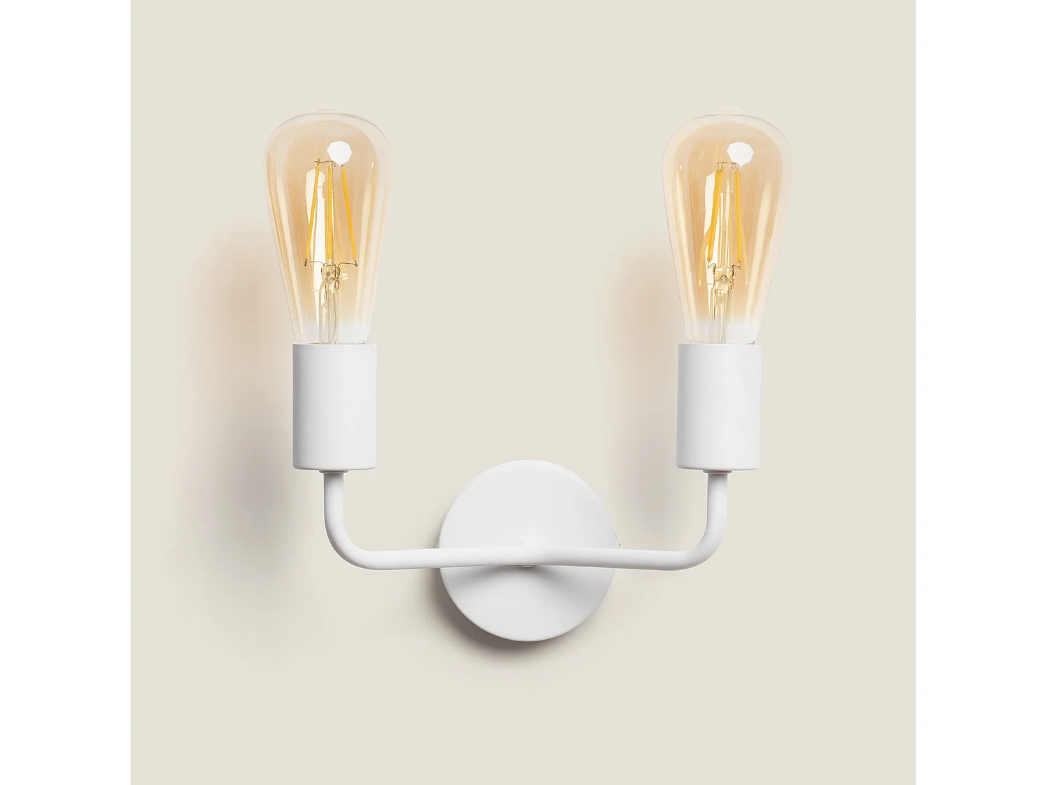 Lampe Murale Métal 2 Spots Jayso  Blanc