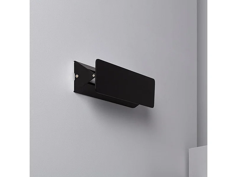 Applique da Parete LED 10W Alluminio Temis Nero 3000K Bianco Caldo