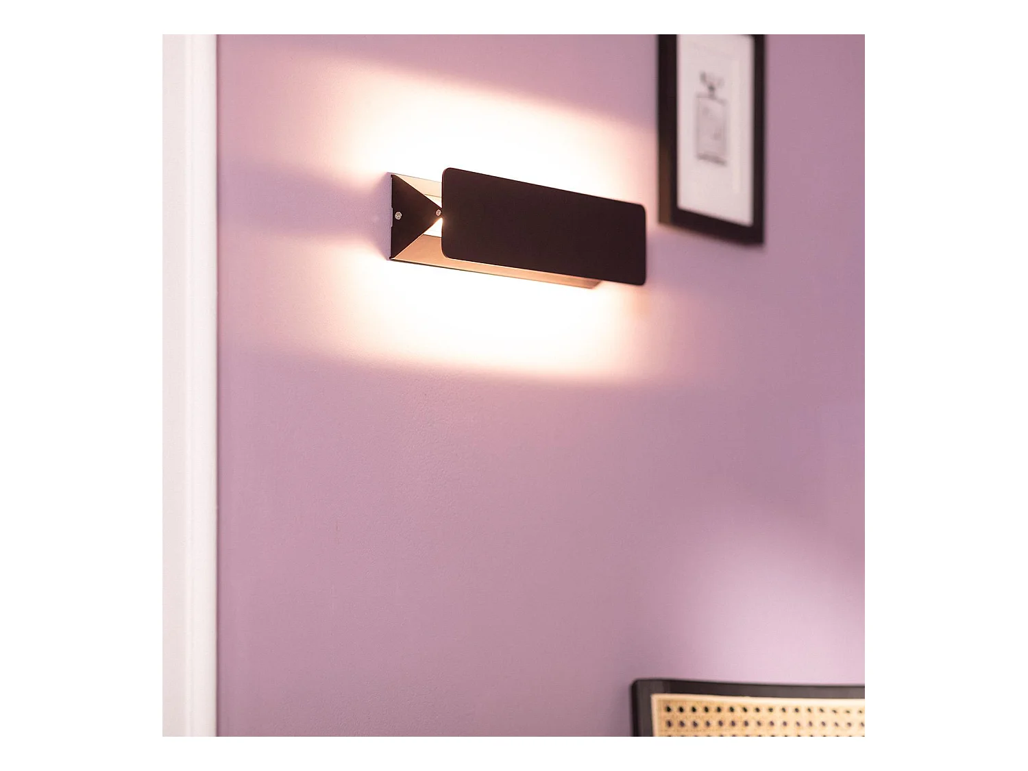 Applique Murale LED Aluminium Temis 10W Noire 3000K Blanc chaud