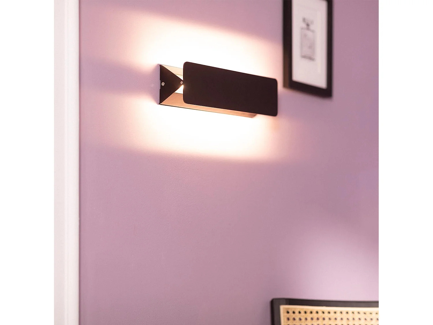 Applique Murale LED Aluminium Temis 10W Noire 3000K Blanc chaud