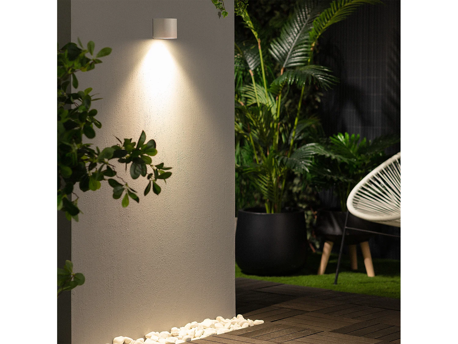 Applique Murale Extérieure Gala Blanche Blanc