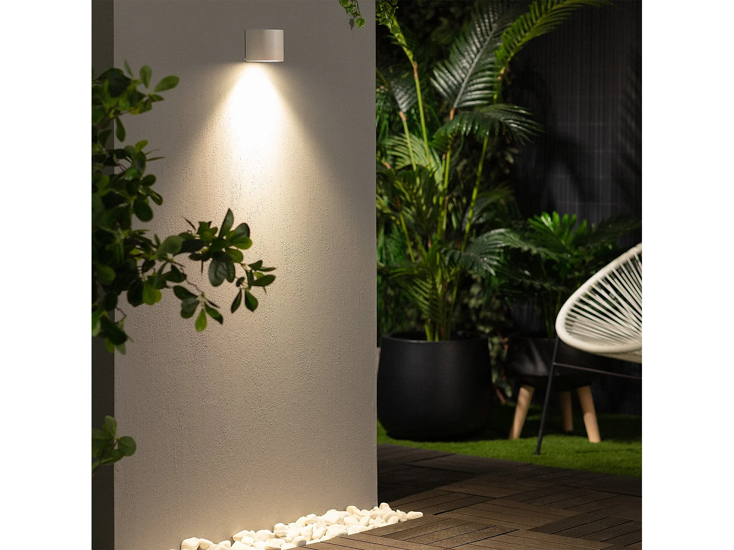 Applique da Parete per Esterni Gala Bianco Bianco