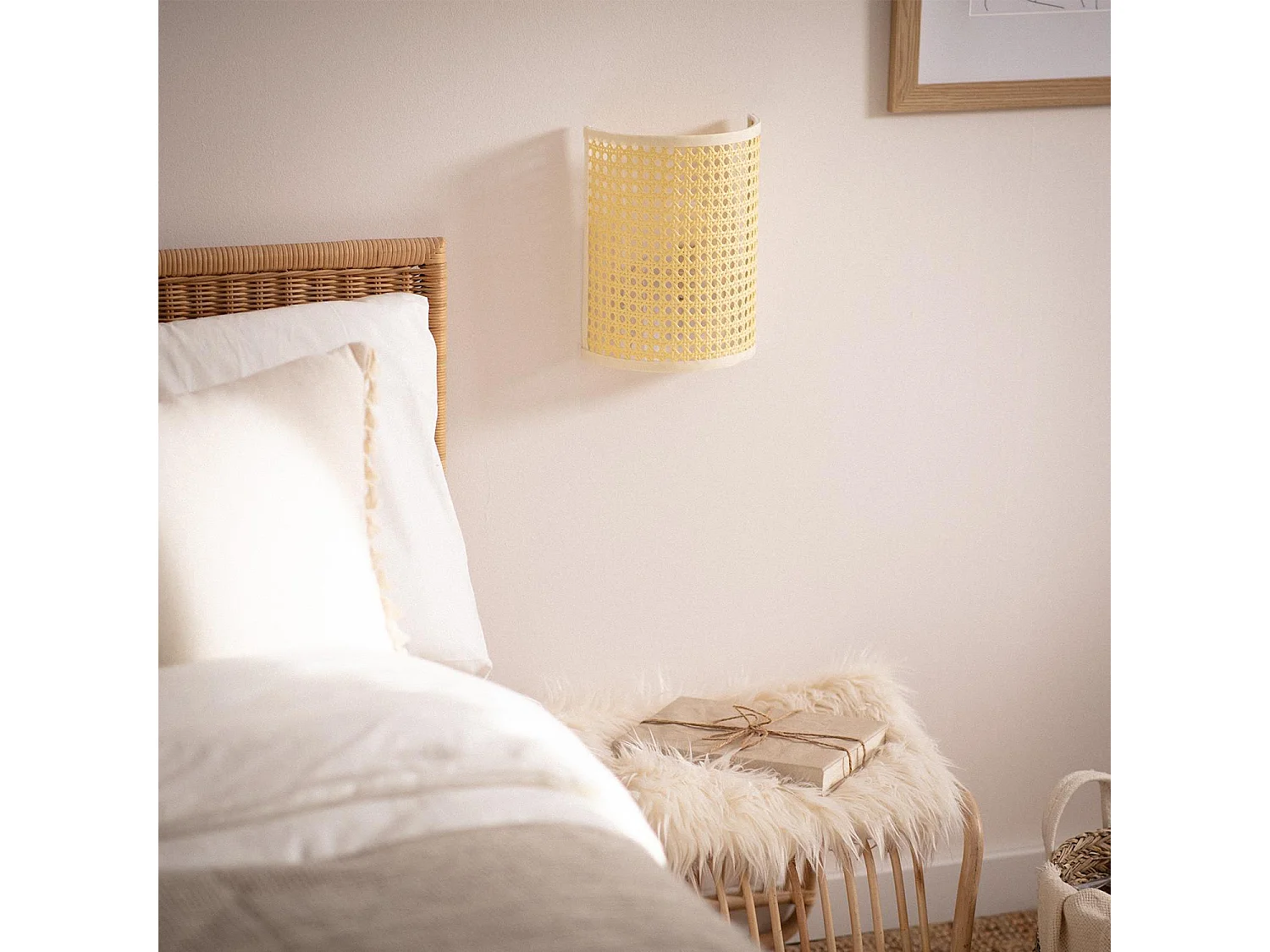 Applique Murale Rotin Karibu Naturel