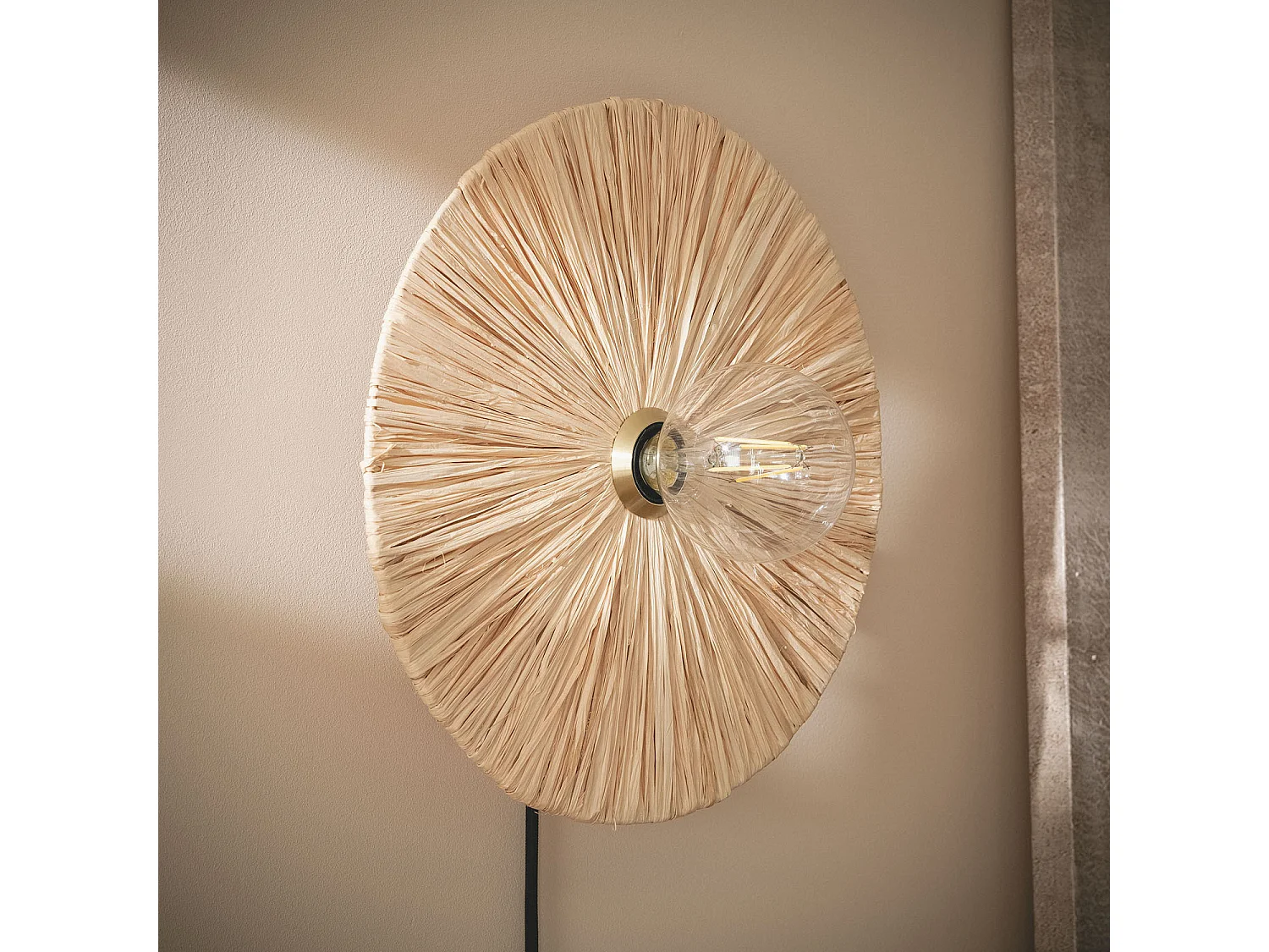 Applique Murale Raphia Kanga  Naturel