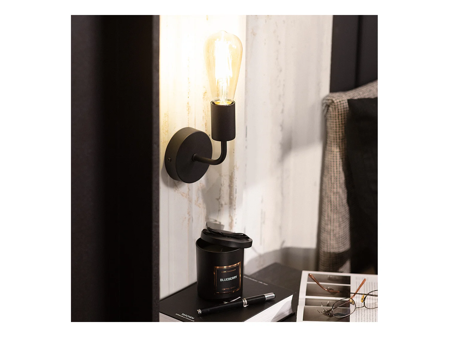 Lampe Murale Métal Jayso Noir