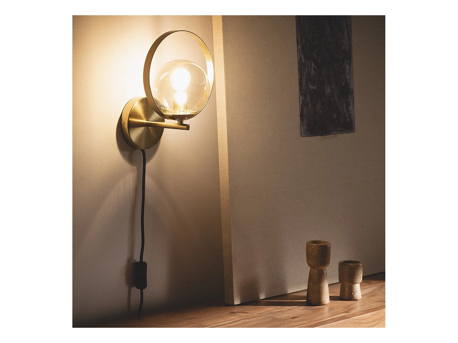 Lampe Murale Métal Dodoma Doré