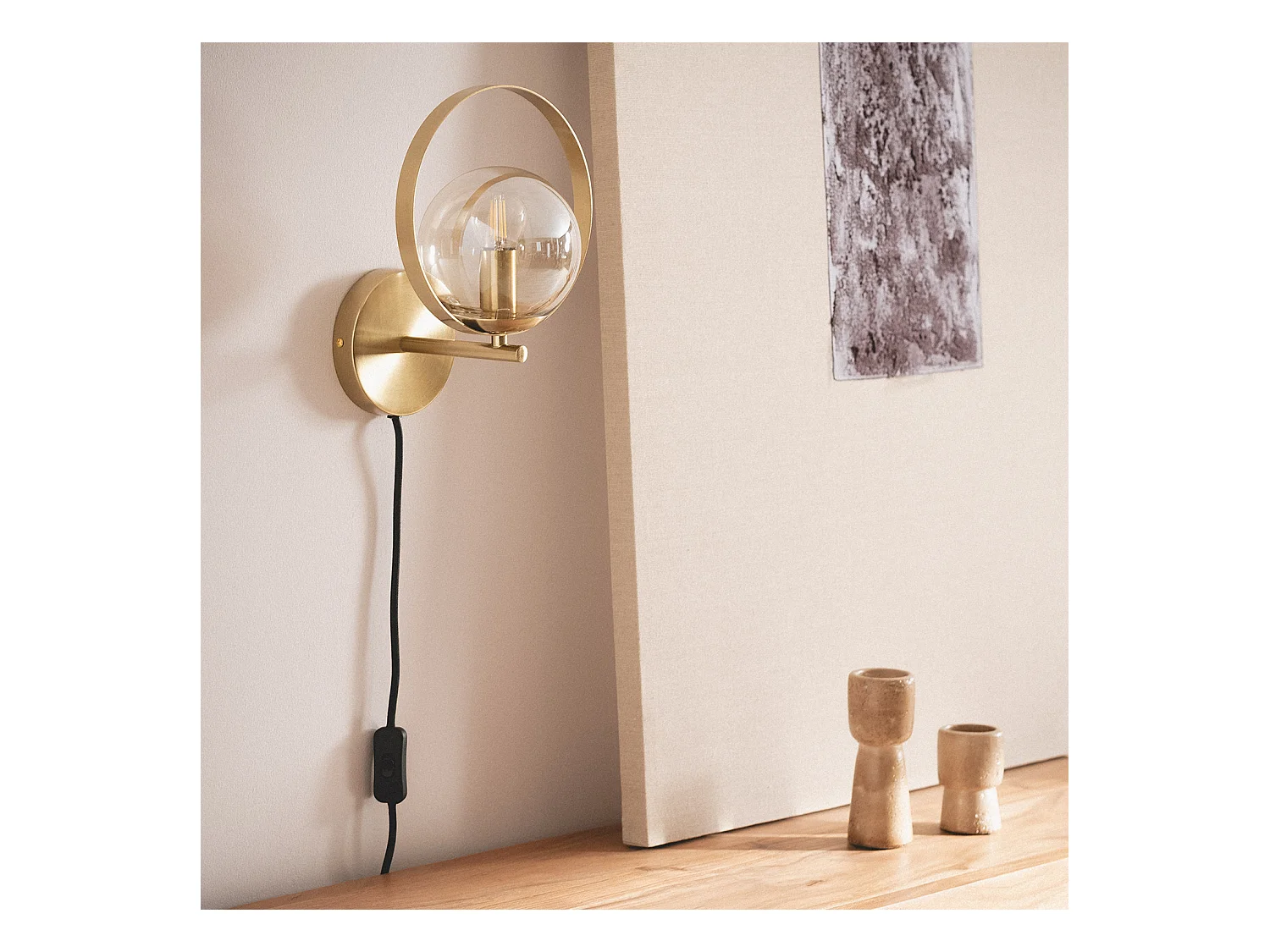 Lampe Murale Métal Dodoma Doré