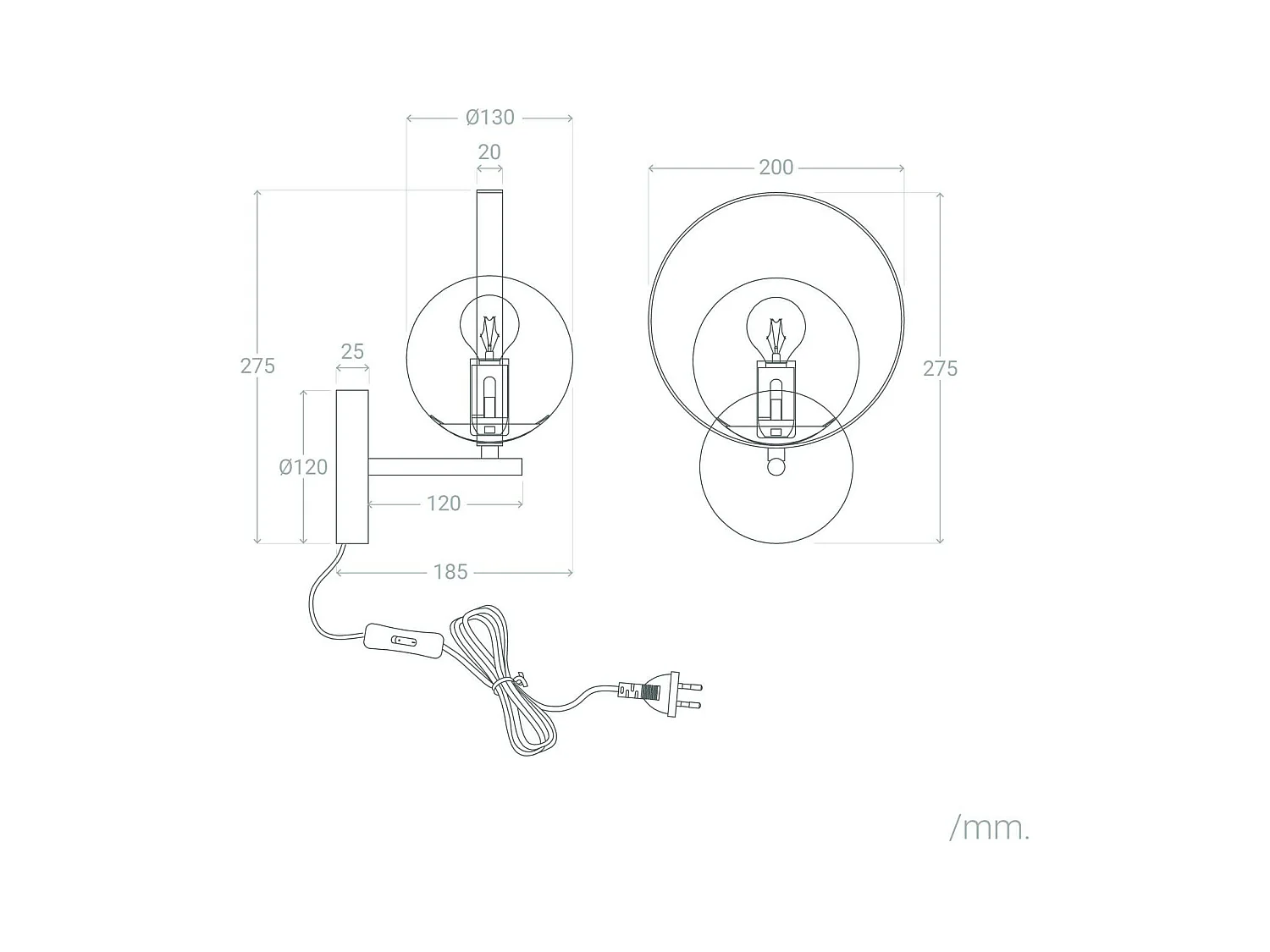 Lampe Murale Métal Dodoma Doré