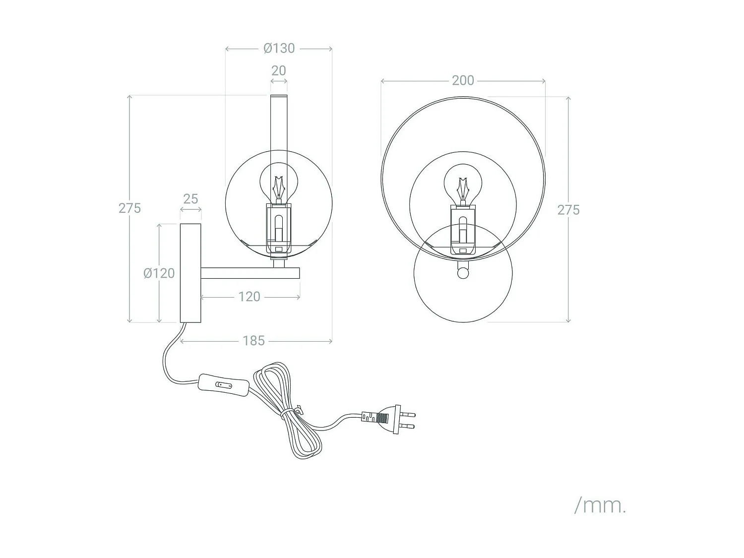 Lampe Murale Métal Dodoma Doré