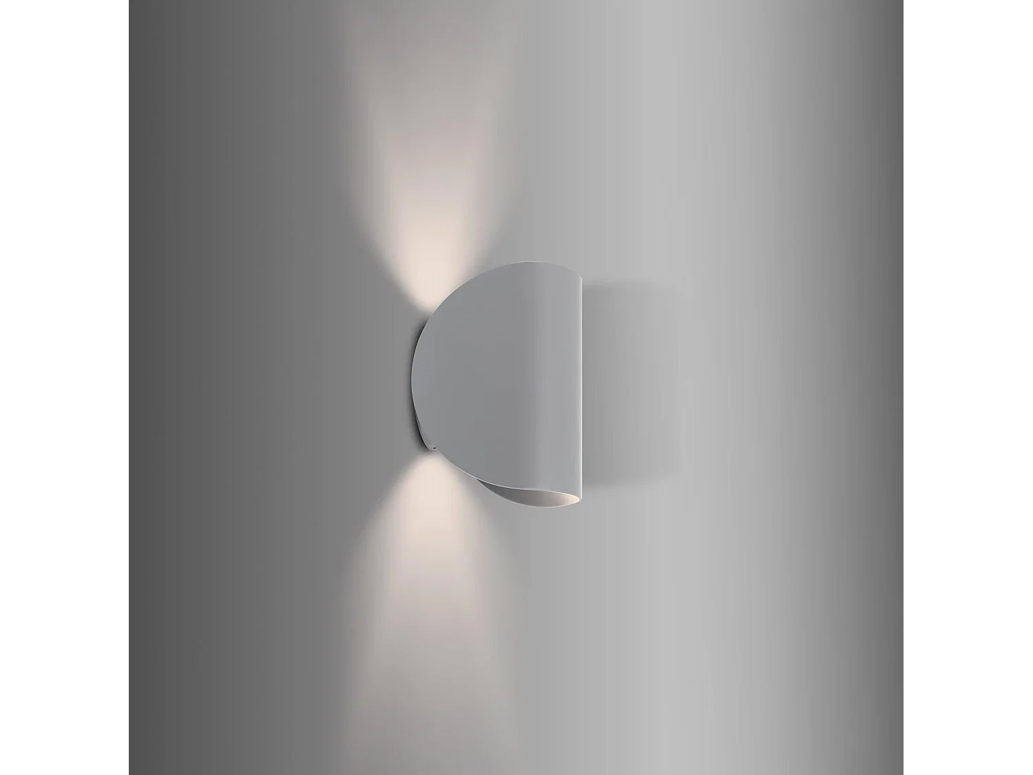 Applique Murale LED Aluminium Gaia 6W Éclairage Double Face Grise  3000K Blanc chaud