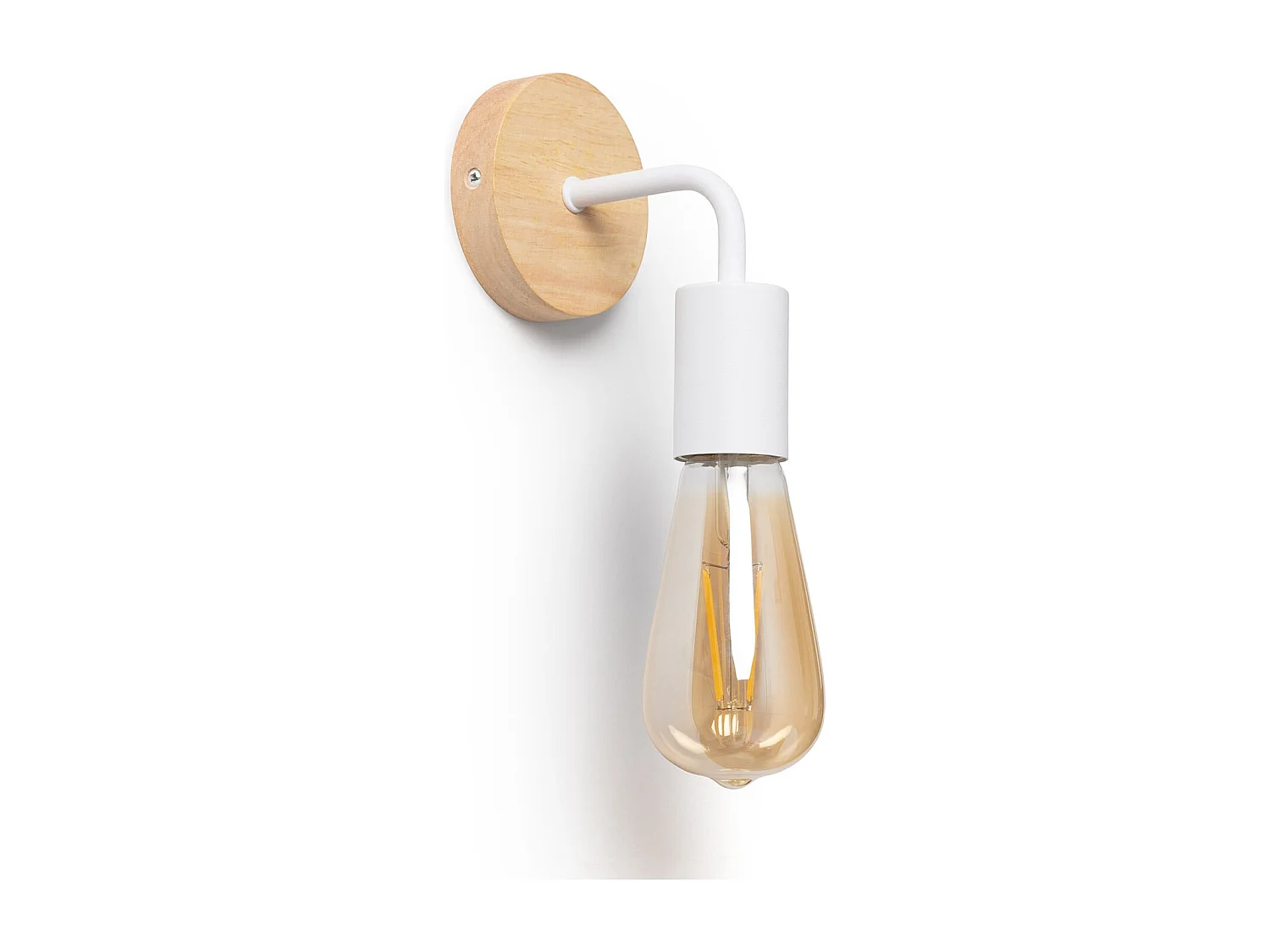 Lampe Murale Bois et Métal Jedali Blanc