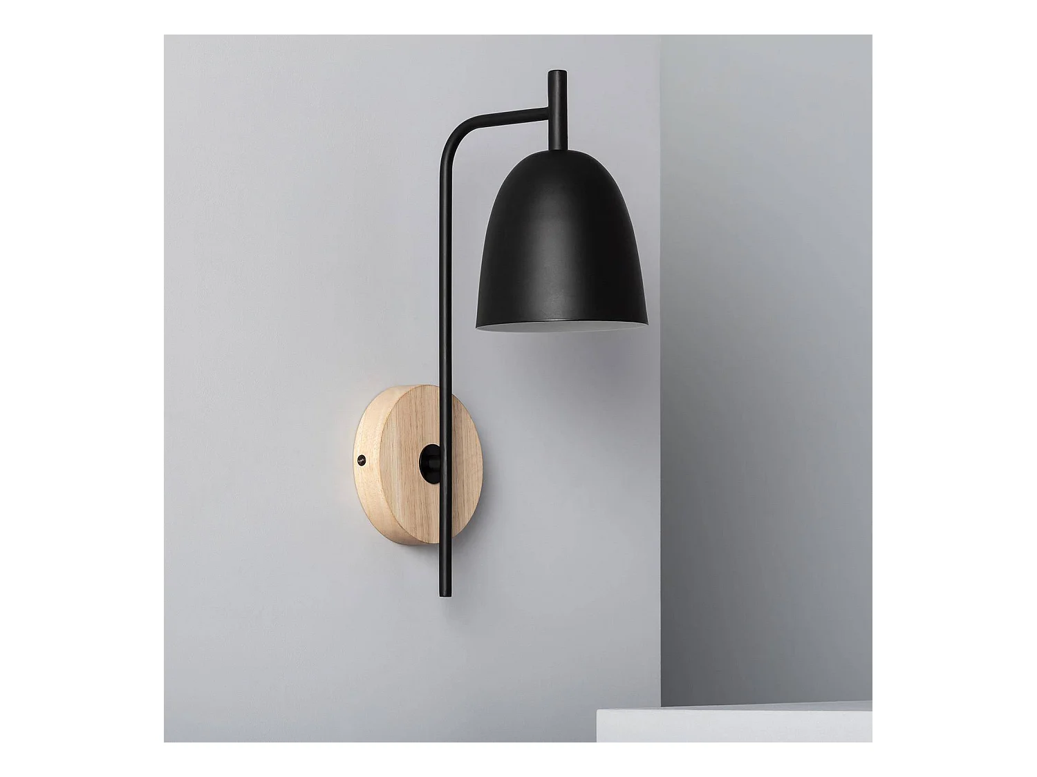 TechBrey Lámpara de Pared de Madera y Metal Fresne