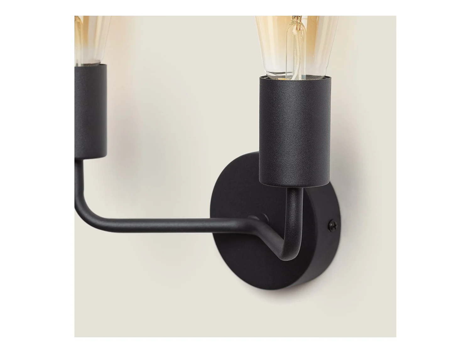 Lampe Murale Métal Jayso 2 Spots Noir