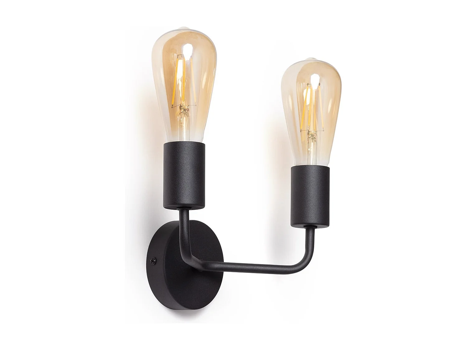 Lampe Murale Métal 2 Spots Jayso  Noir