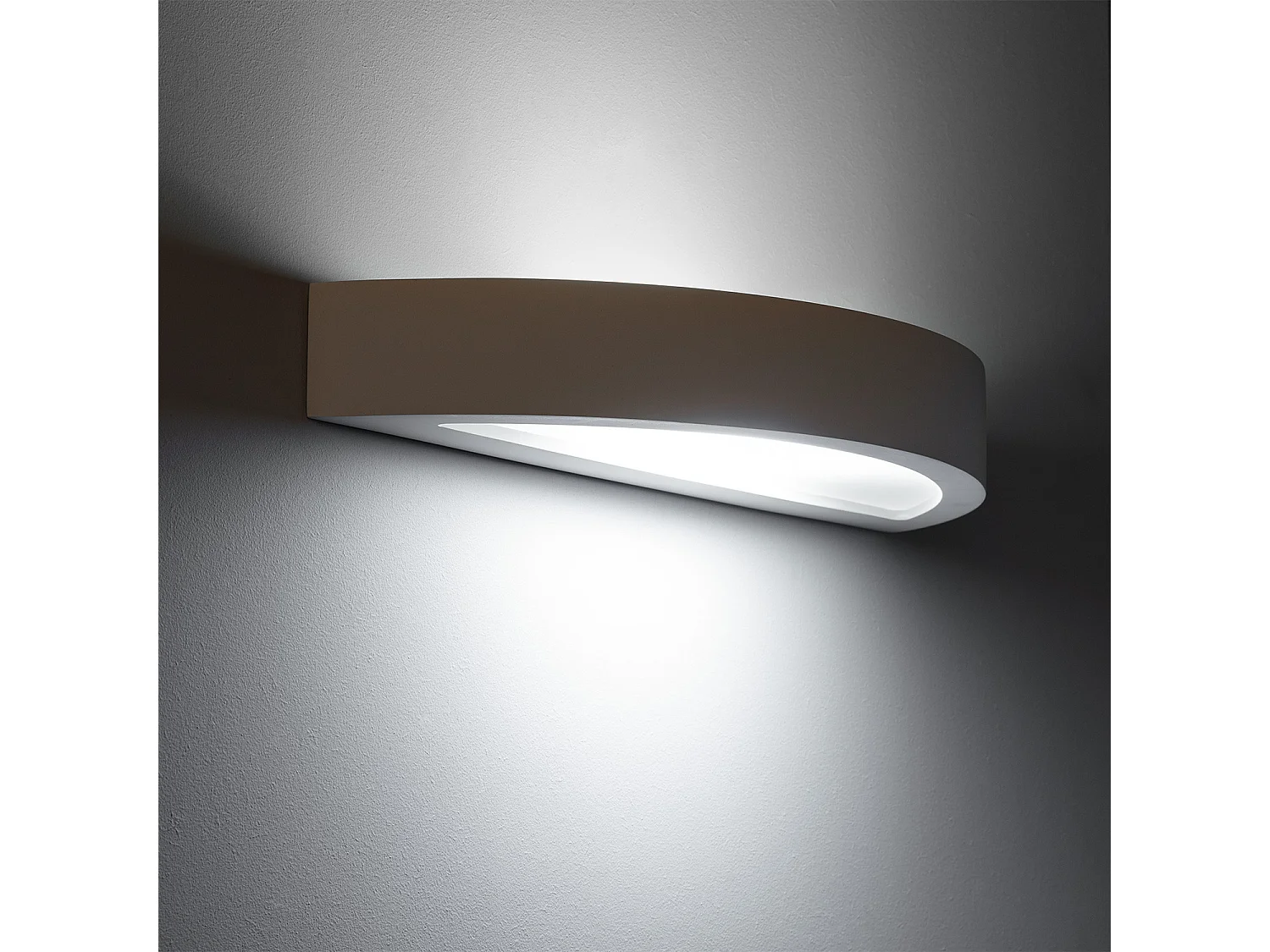 Aplique de Pared de Yeso Iluminación Doble Cara Upinde Blanco