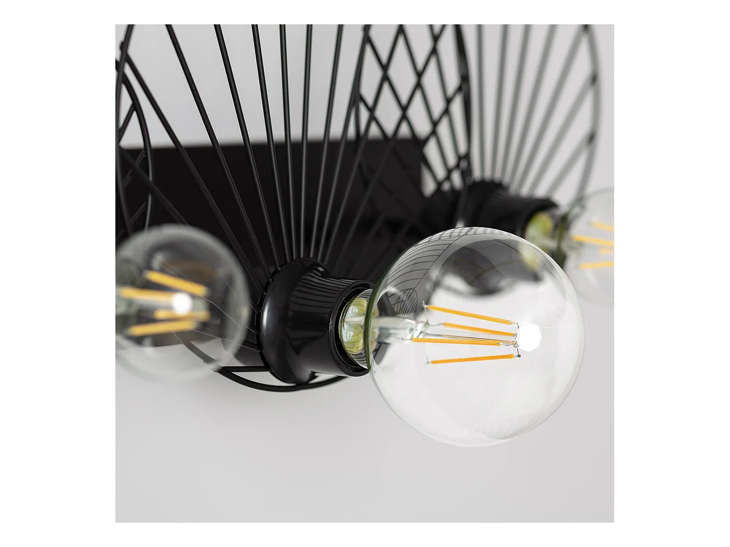 Applique da Parete Kibanda Koto 3 Faretti Nero