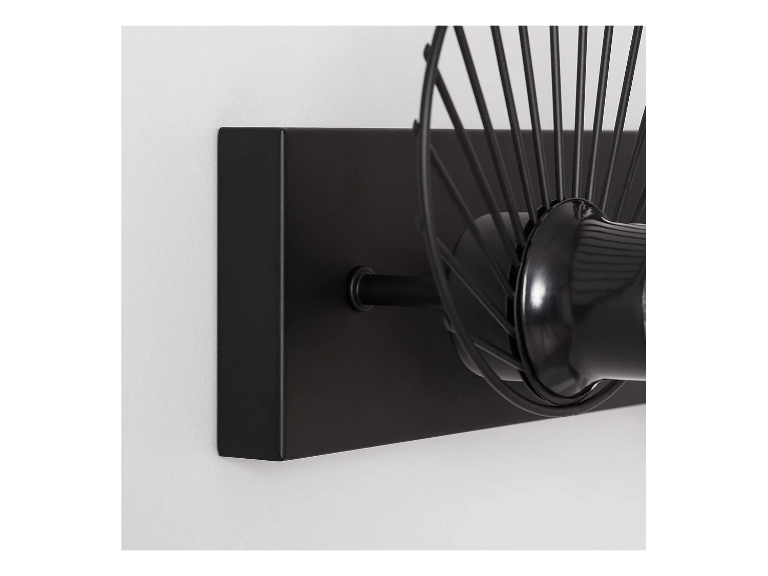 Applique da Parete Kibanda Koto 3 Faretti Nero