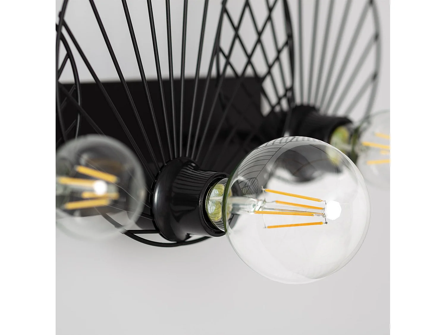 Applique Murale Kibanda Koto 3 Spots Noir