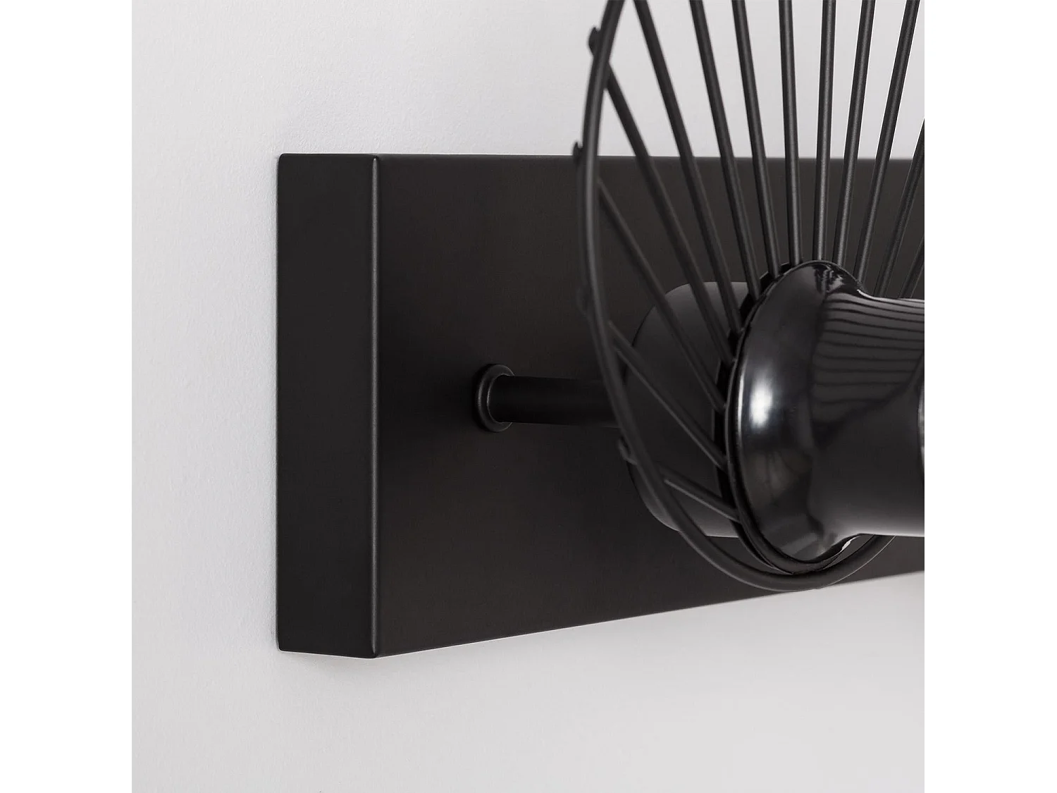 Applique Murale Kibanda Koto 3 Spots Noir