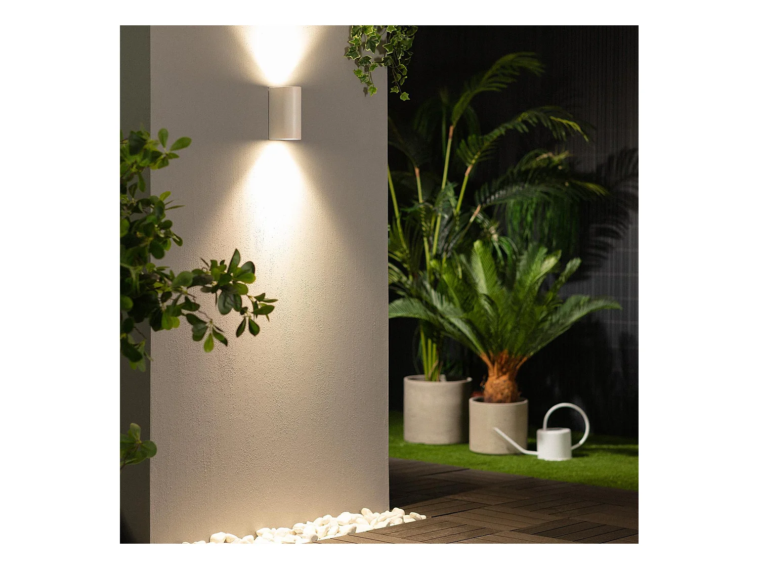 Aplique de Pared Exterior Iluminación Doble Cara Gala Blanco Blanco