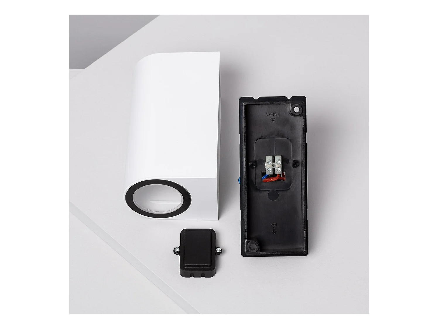 Aplique de Pared Exterior Iluminación Doble Cara Gala Blanco Blanco