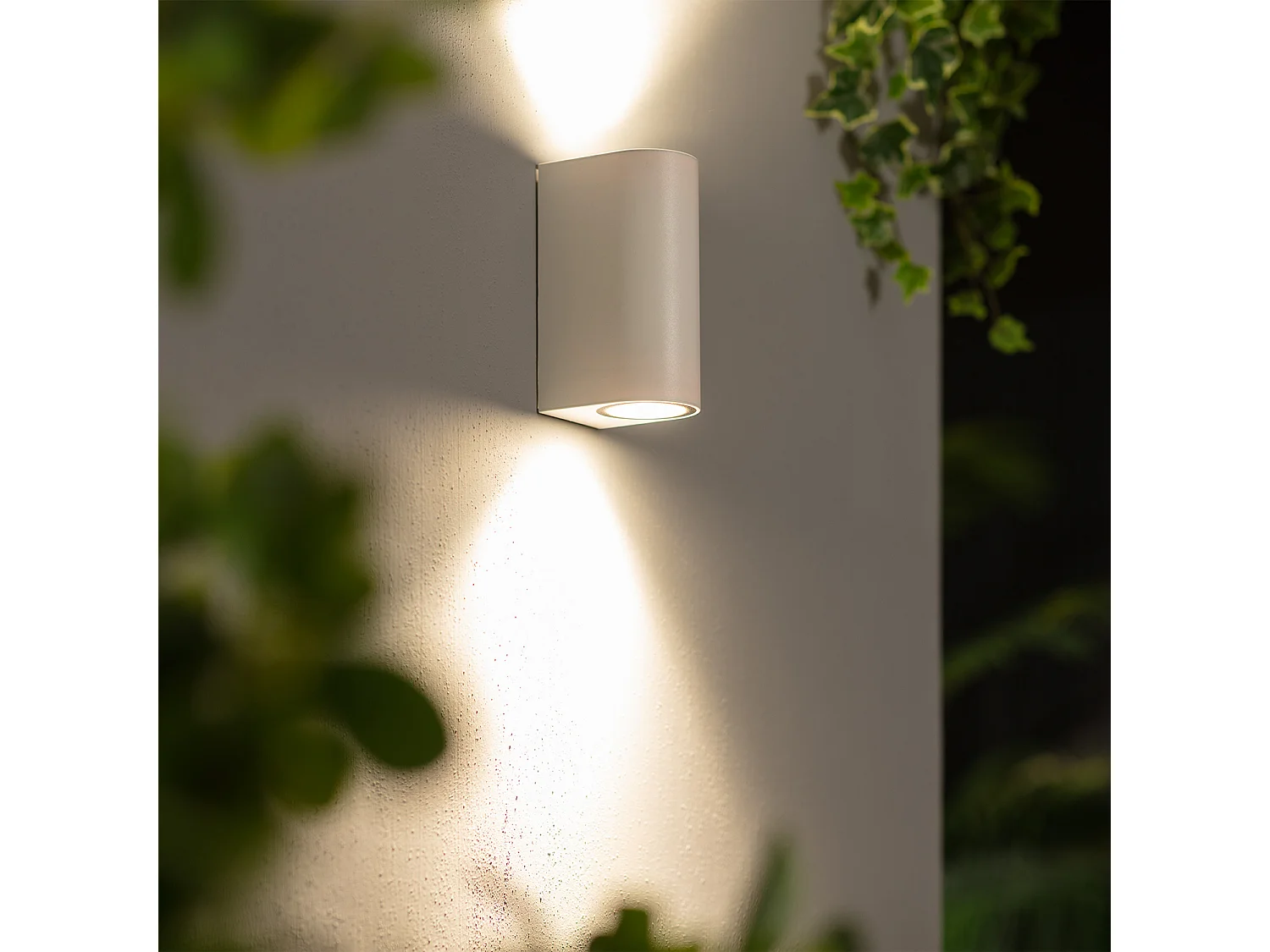 Aplique de Pared Exterior Iluminación Doble Cara Gala Blanco Blanco