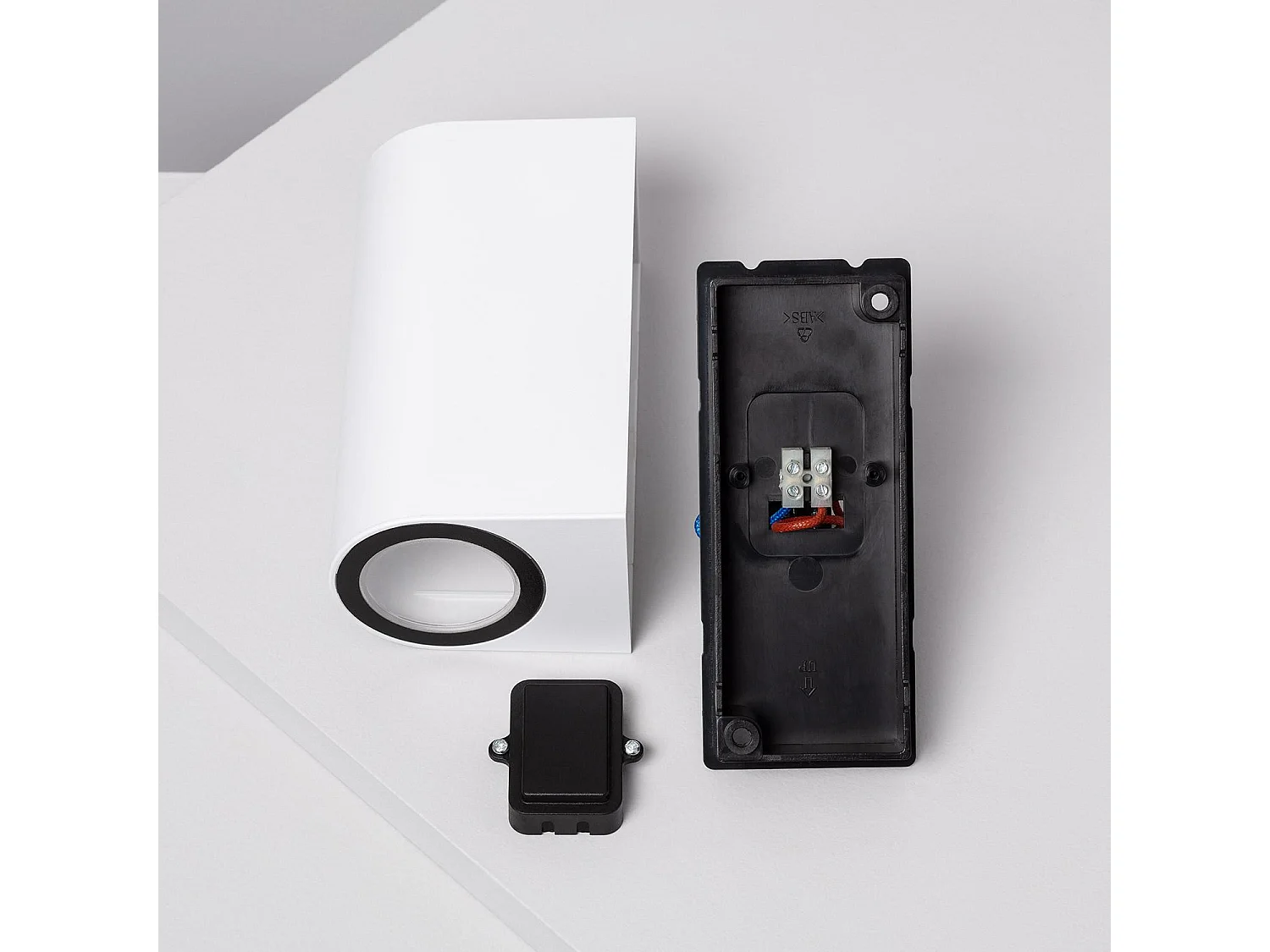 Aplique de Pared Exterior Iluminación Doble Cara Gala Blanco Blanco