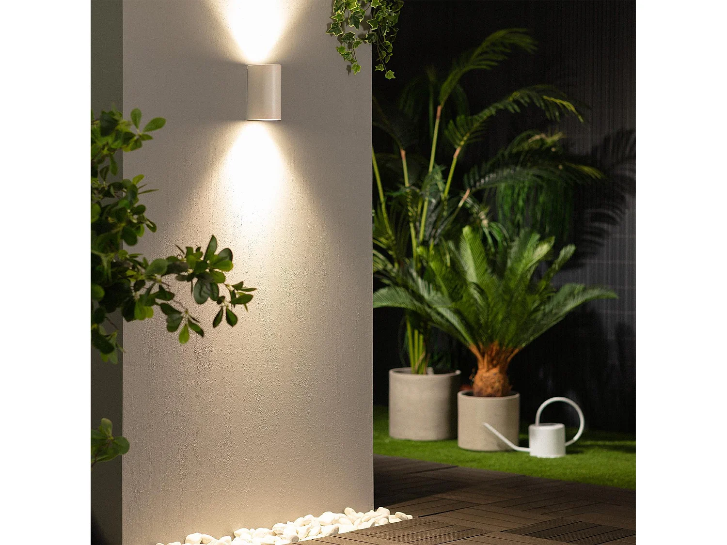 Applique Murale Extérieure Éclairage Double Face Gala Blanche  Blanc