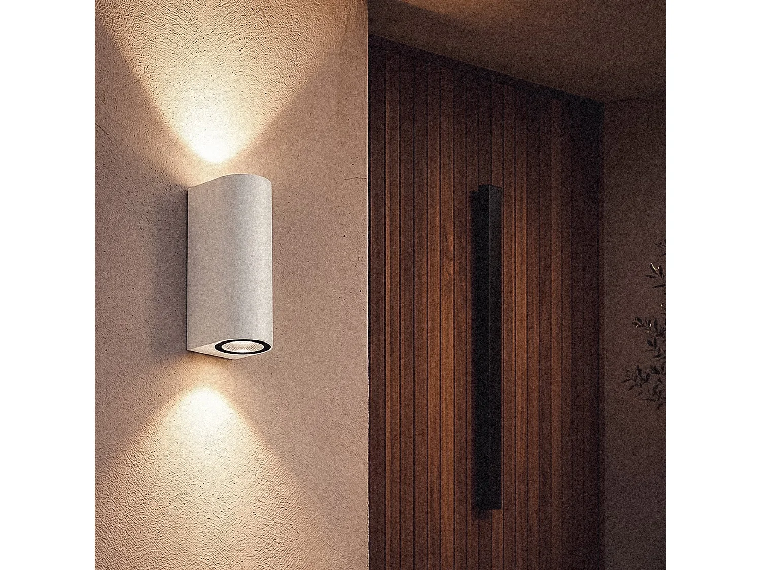 Aplique de Pared Exterior Iluminación Doble Cara Gala Blanco Blanco