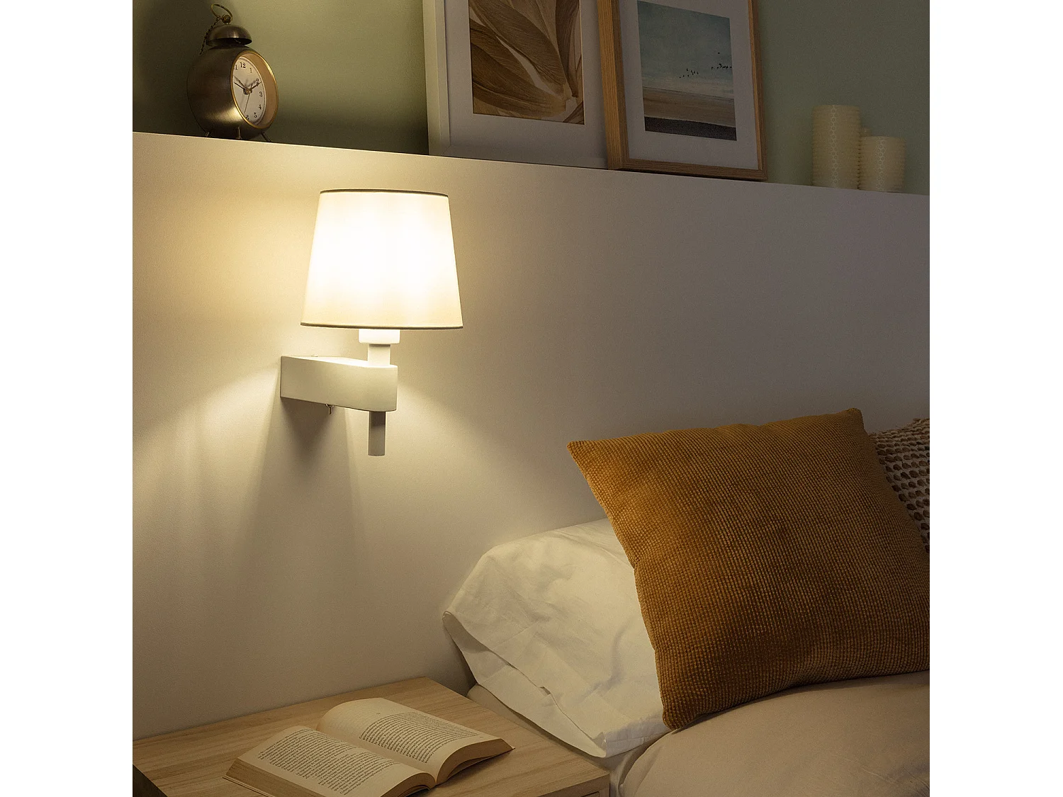 Lampe Murale Métal Chini Blanc