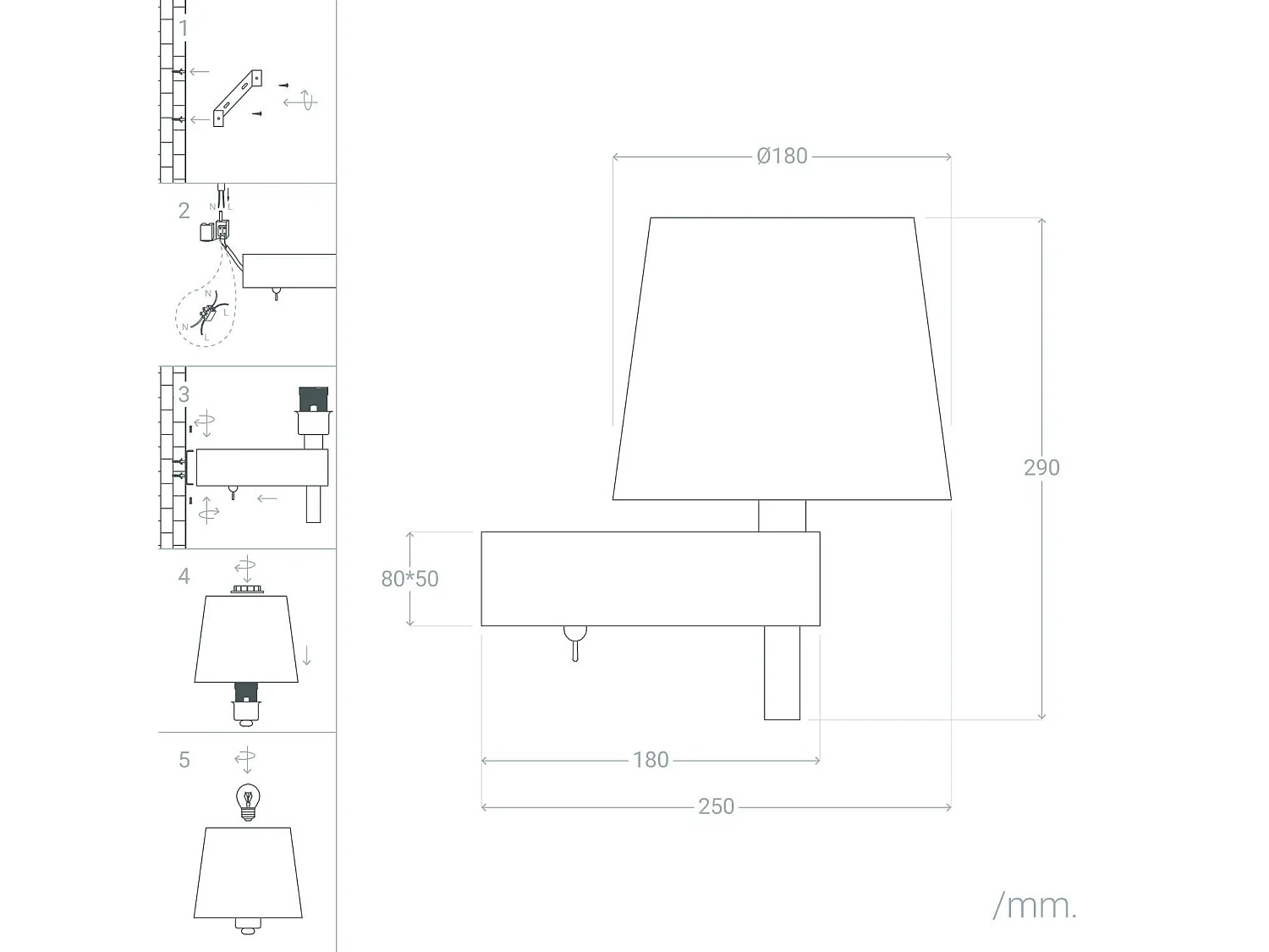 Lampe Murale Métal Chini Blanc