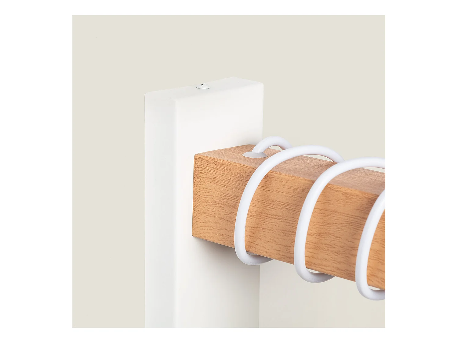 Lampe Murale Métal et Bois Sardo Blanc