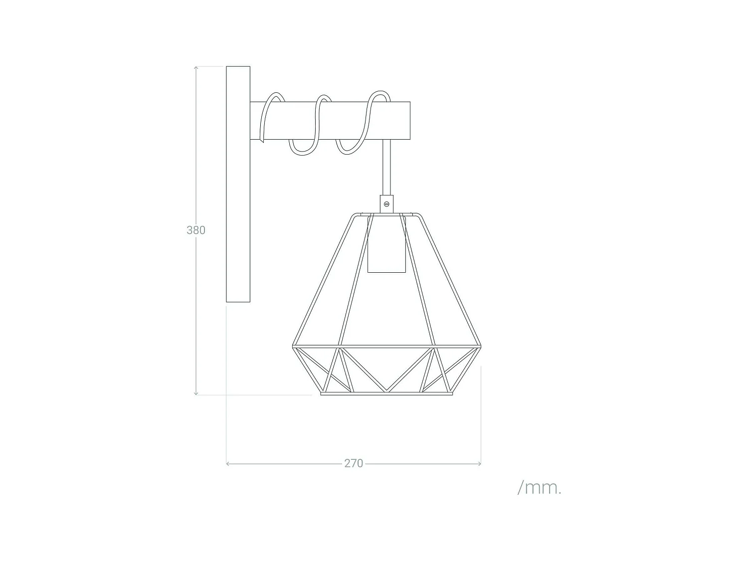 Lampe Murale Métal et Bois Sardo Blanc