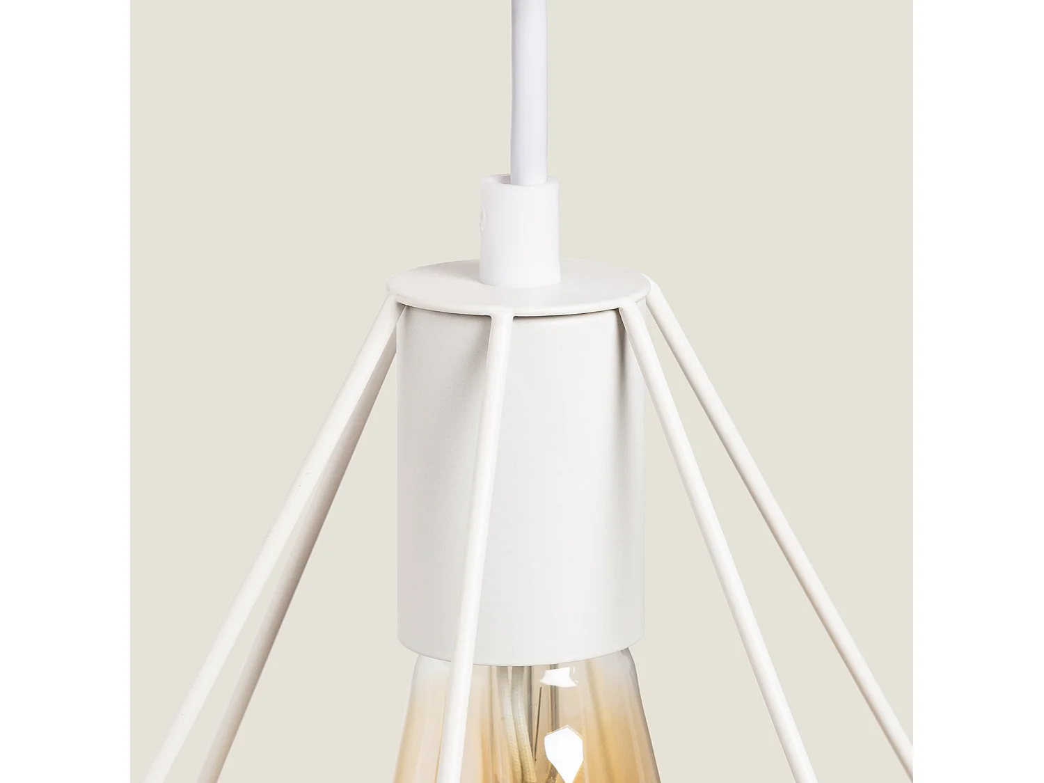 Lámpara de Pared de Metal y Madera Sardo Blanco