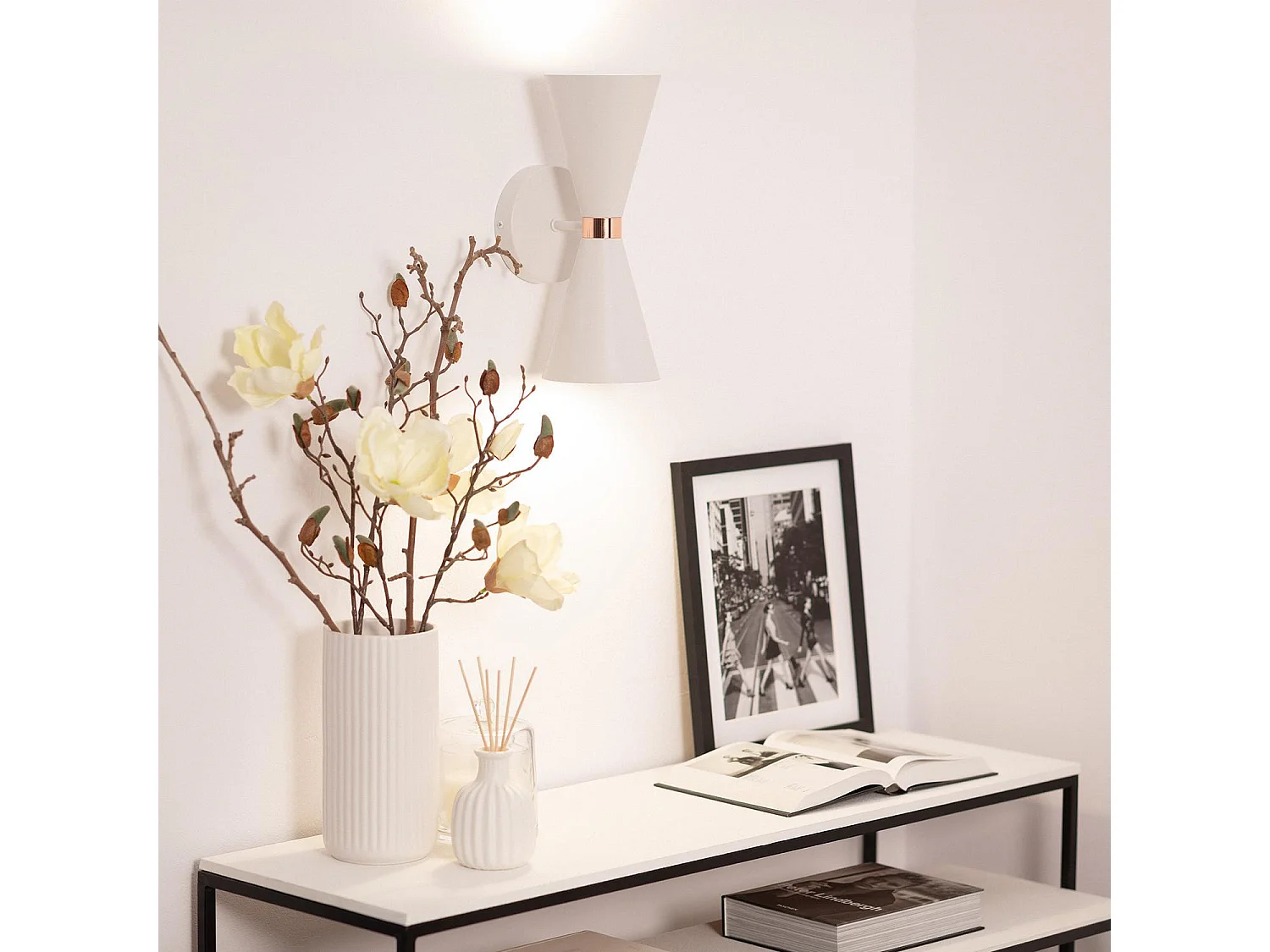 Lampe Murale Métal Kusini  Blanc