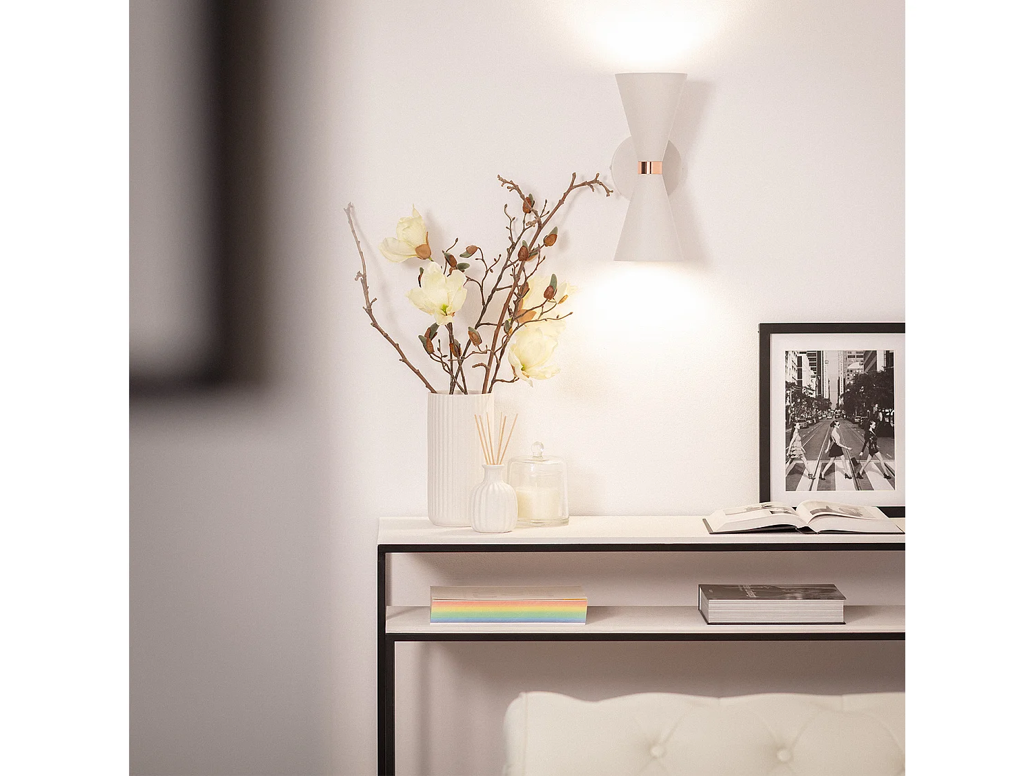 Lampe Murale Métal Kusini  Blanc