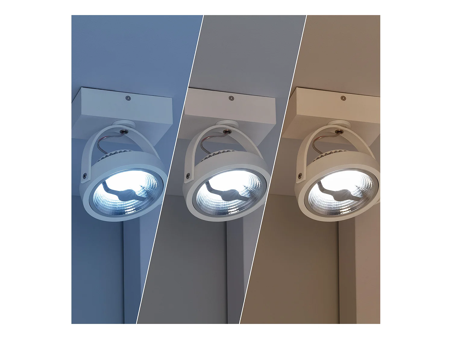 Spot LED 15W CREE en Saillie Orientable AR111 Dimmable Blanc  4000K Blanc neutre