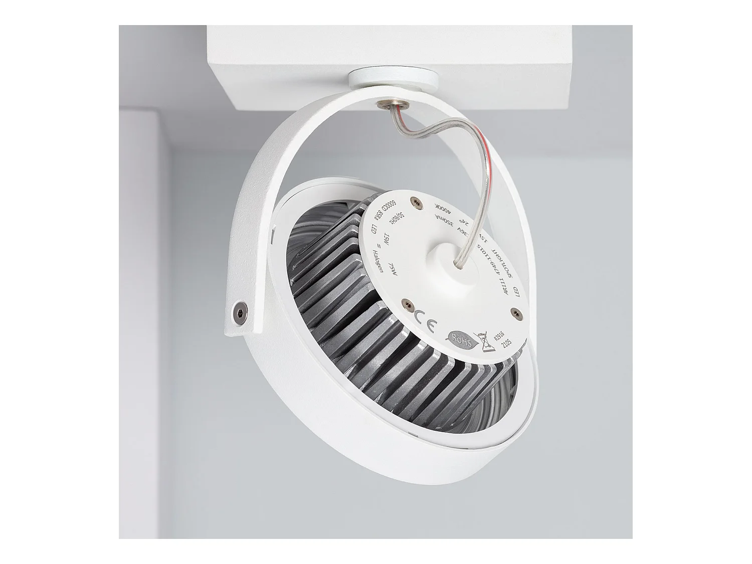 Spot LED 15W CREE en Saillie Orientable AR111 Dimmable Blanc  4000K Blanc neutre