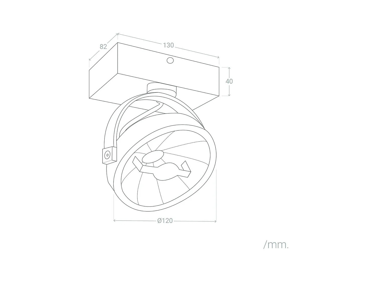 Spot LED 15W CREE en Saillie Orientable AR111 Dimmable Blanc  4000K Blanc neutre