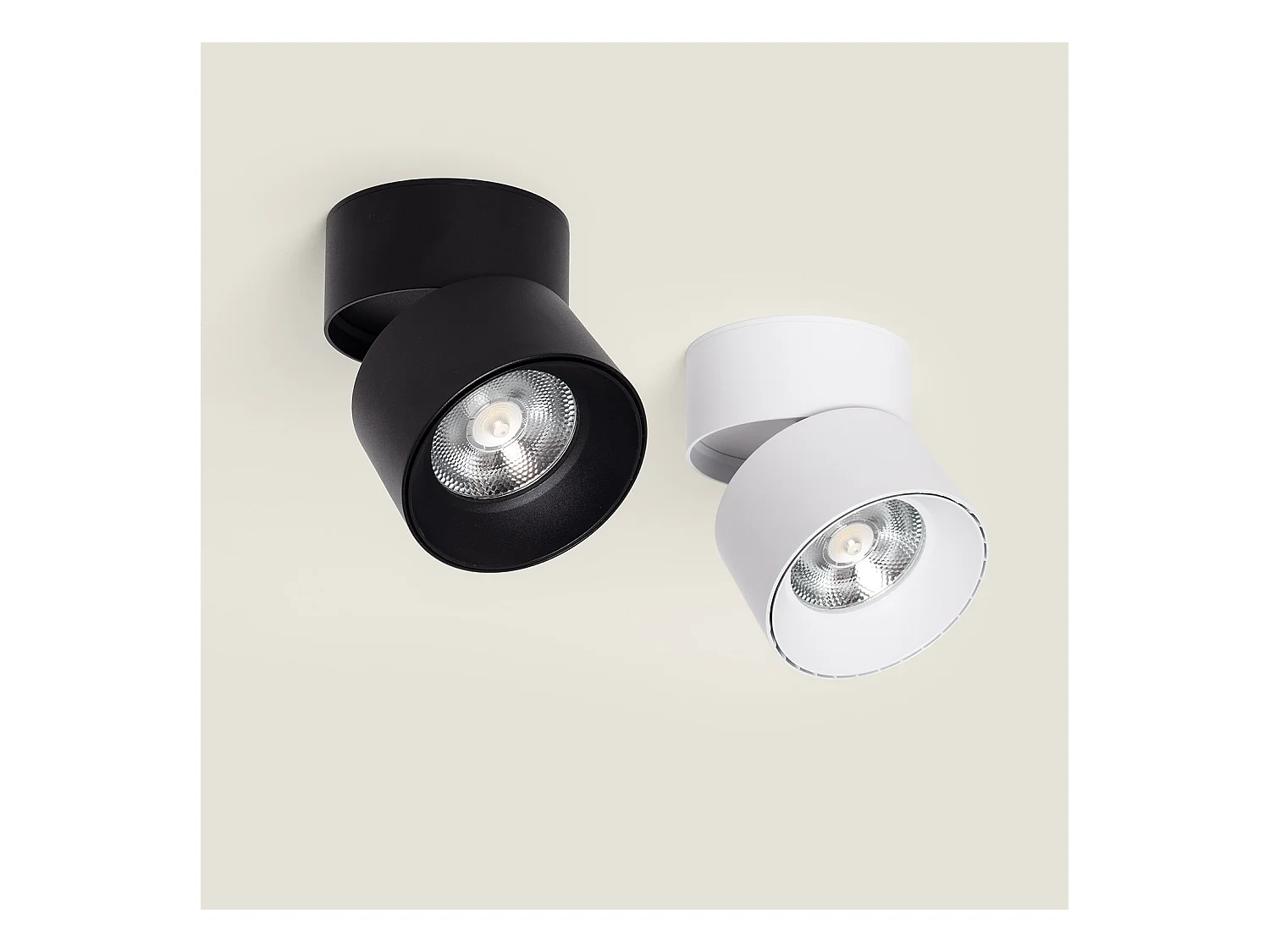 Applique LED 30W Aluminium Ronde Noire New Onuba 2700K Blanc chaud