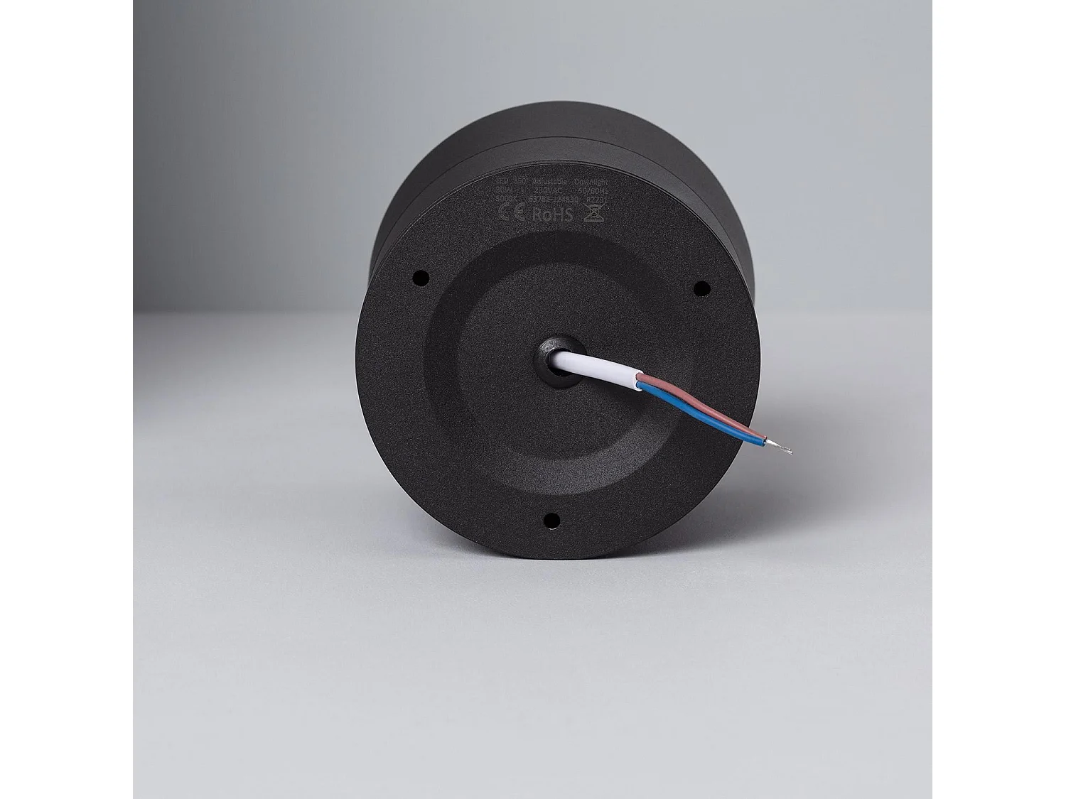 Applique LED 30W Alluminio Circolare Nero New Onuba 2700K Bianco Caldo