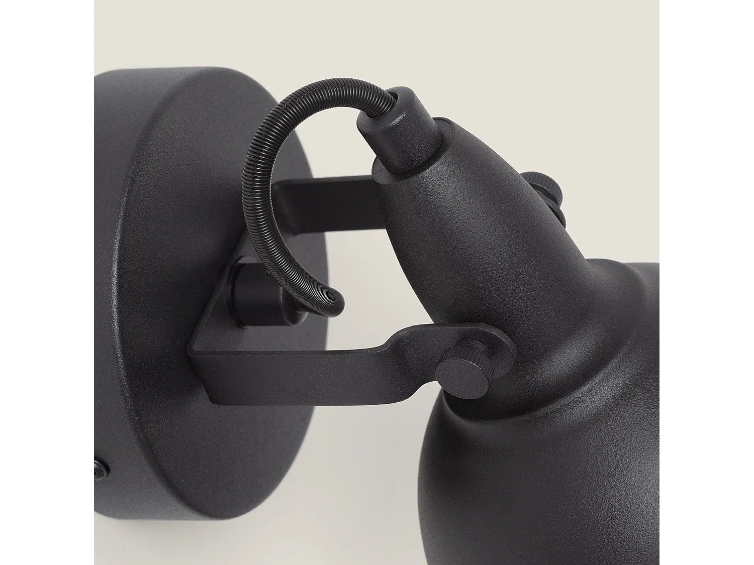 Lampe Murale Orientable Aluminium Emer 1 Spot Noir Noir